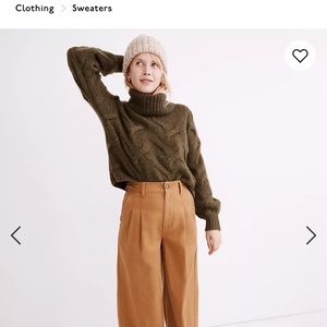 Madewell Somervell Modern Cable Turtleneck sweater